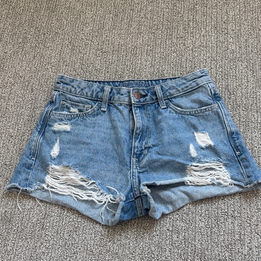 Arizona Jean Company Blue Distressed Jean Shorts